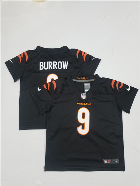 Toddlers Cincinnati Bengals #9 Joe Burrow Black Vapor Untouchable Limited Stitched Jersey
